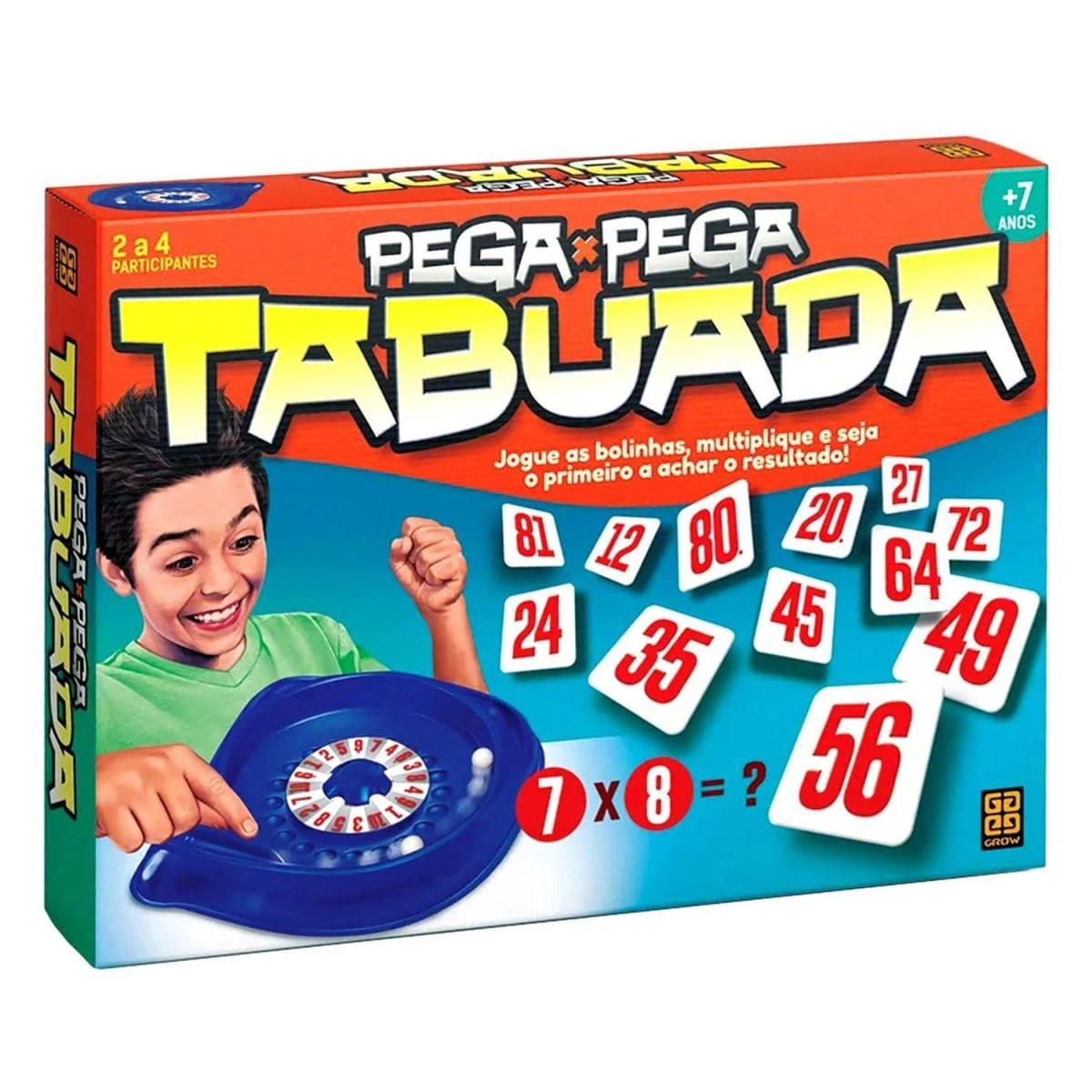 Jogo Didático De Matemática Pega Pega Tabuada - Grow