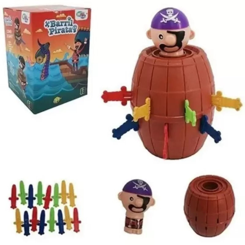 Jogo Mini Barril do Pirata Pula Pirata Game - Brinquedo Educativo e Muita  Diversão - Crianças e Família