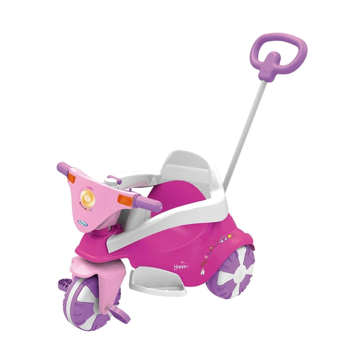 Triciclo Infantil Motoca Minnie para Passeio com Empurrador e Proteção  Xalingo
