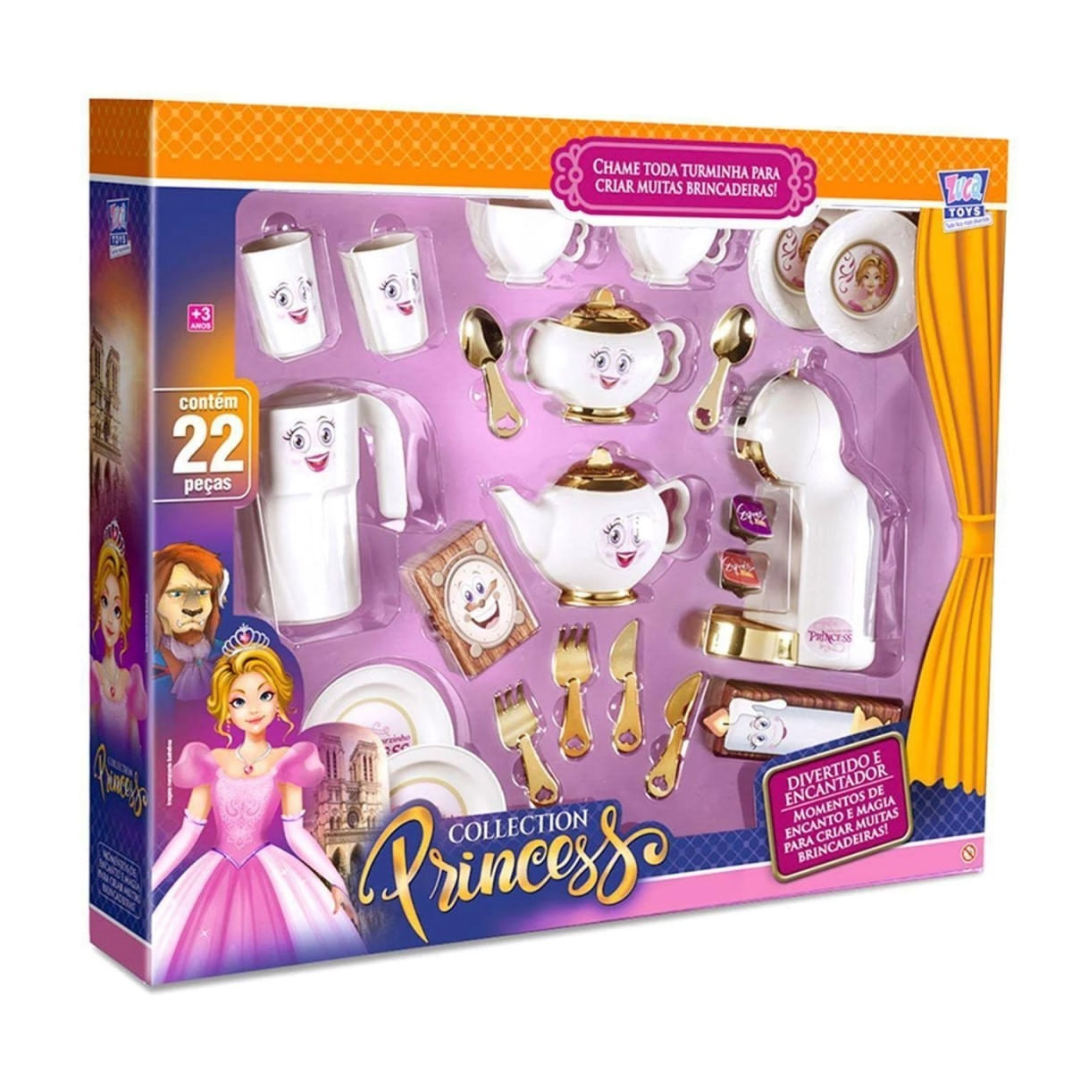 Brinquedo Kit com 02 Jogos Quebra Cabeça Princesas Infantil com 30