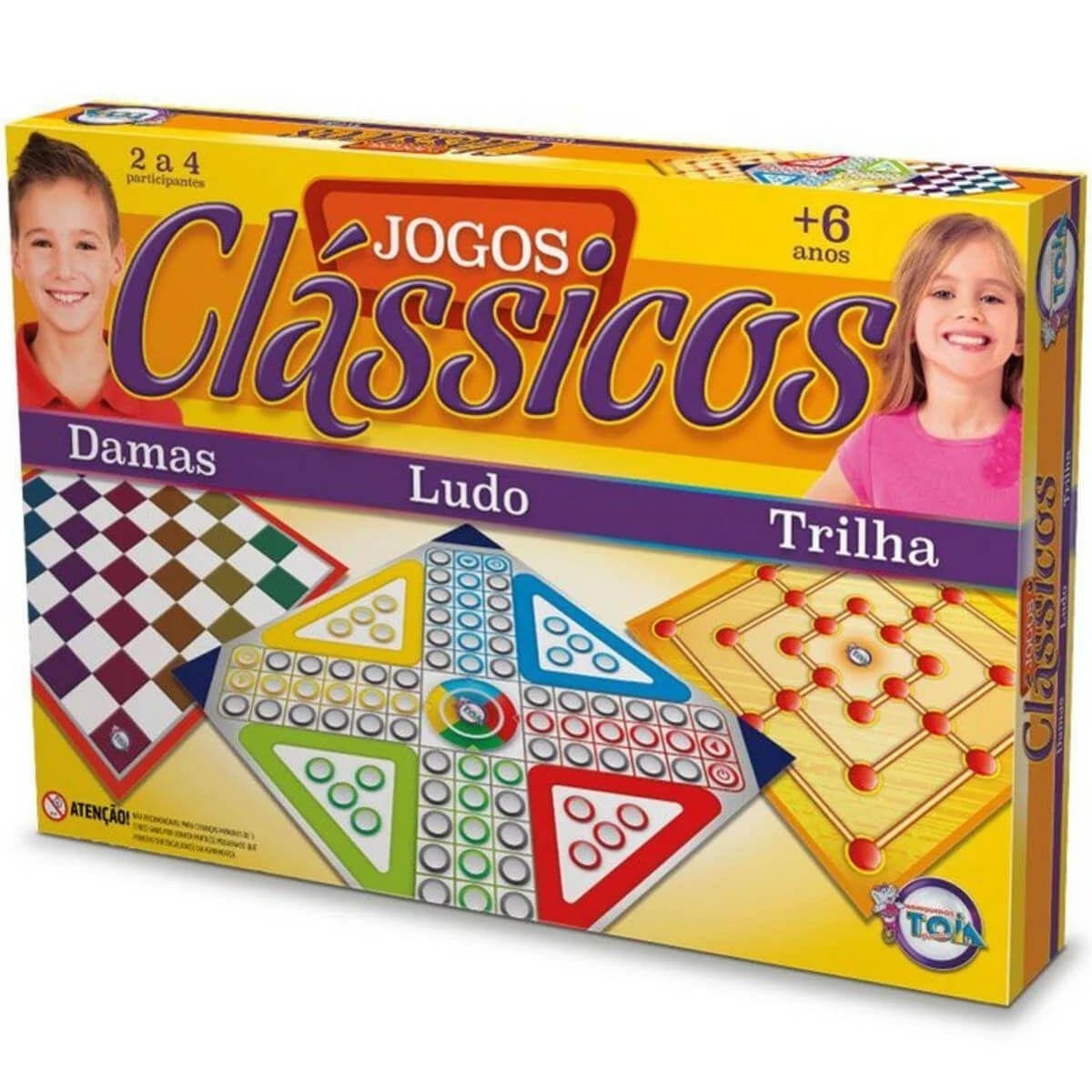 Jogos Classicos Tabuleiro 3 em 1 Ludo Dama Trilha - Pais e Filhos 2801