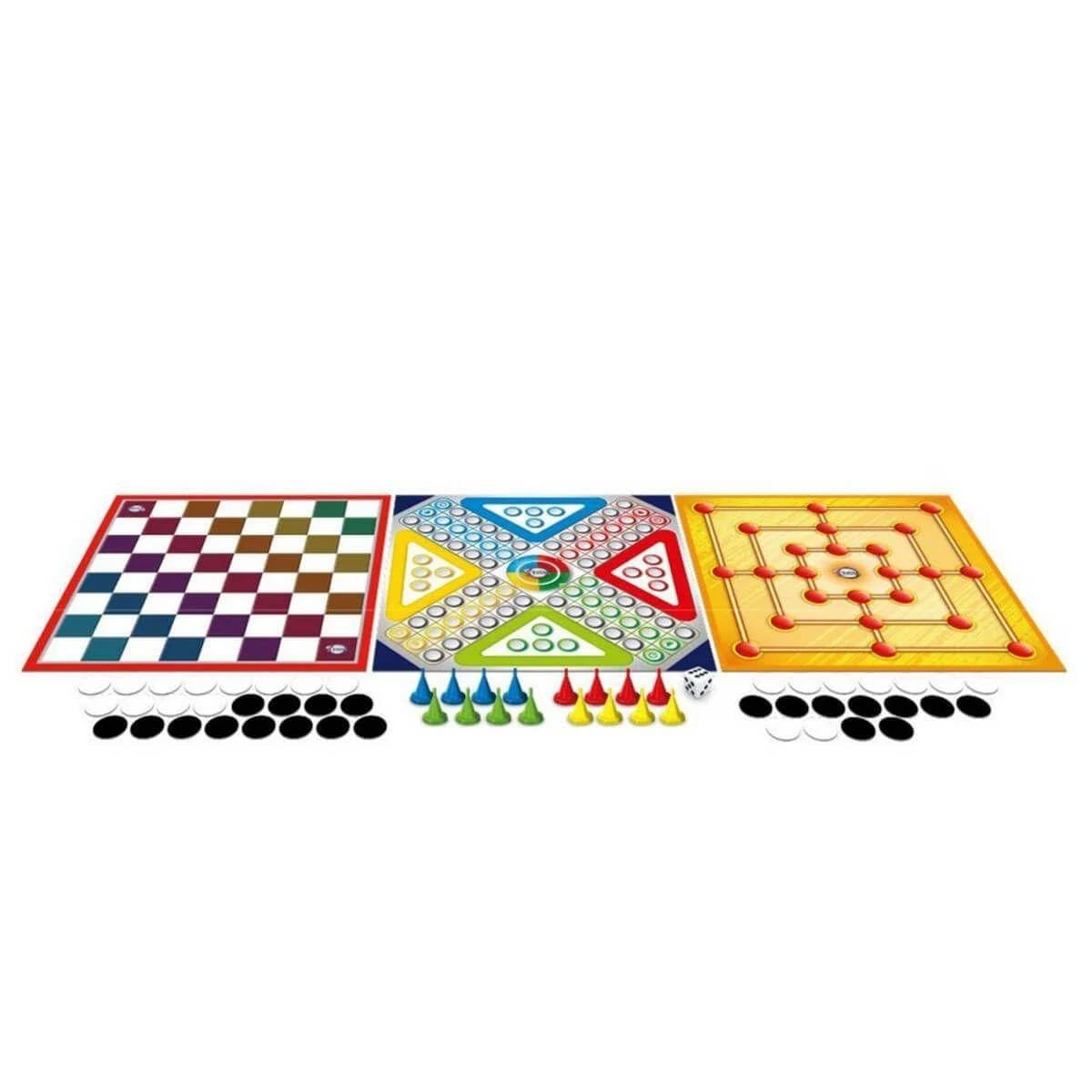 Jogos Clássicos Ludo/Damas/Trilha Brinquedos Toya