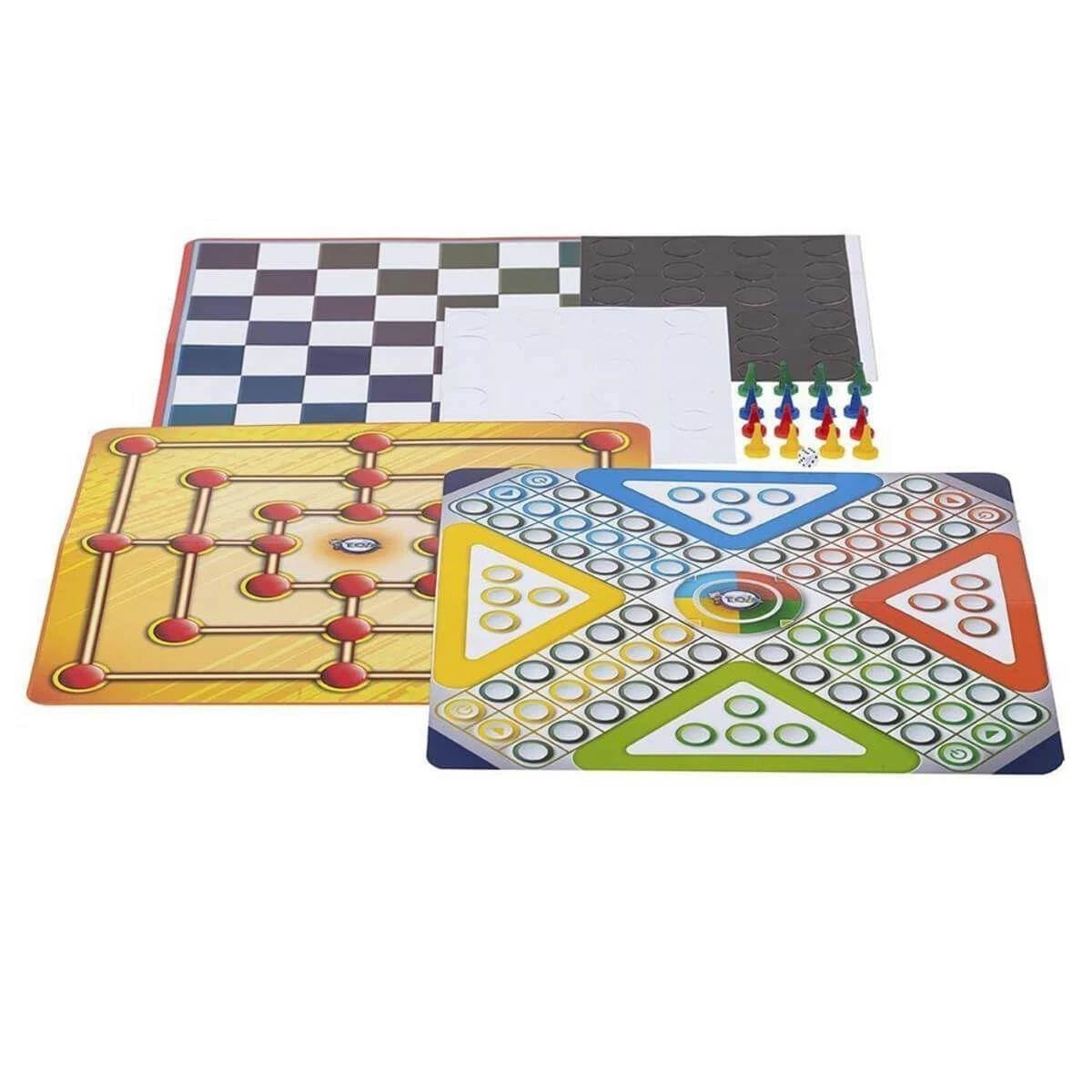 Jogos Clássicos Ludo/Damas/Trilha Brinquedos Toya