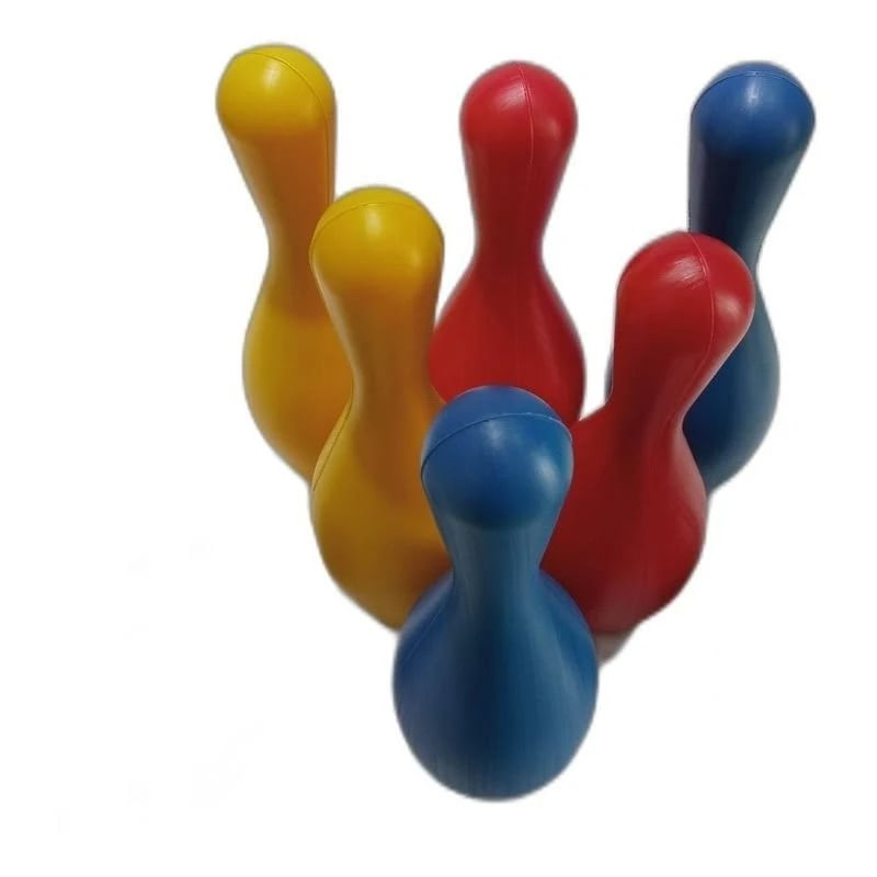 Jogo De Boliche Brinquedo Infantil com 6 Pinos + 2 Bolas 28cm