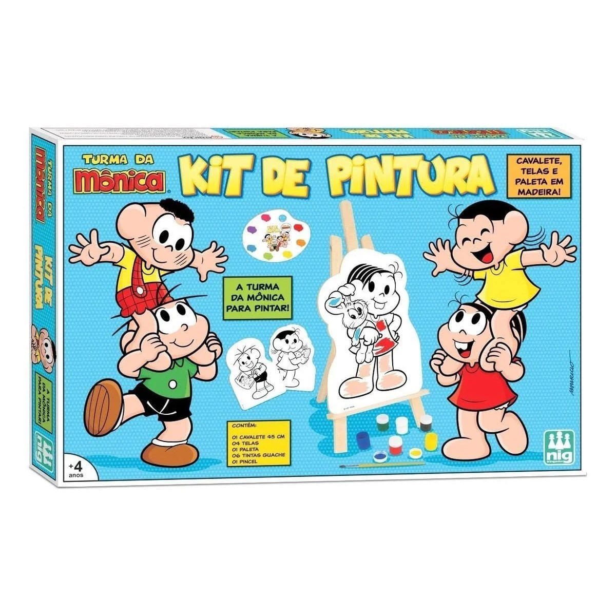 Kit Infantil de Pintura Turma da Mônica Nig Brinquedos