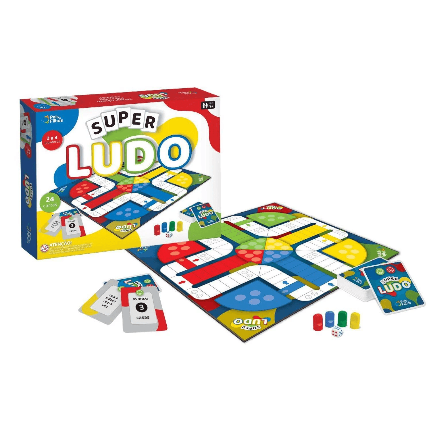 Jogo de Tabuleiro Ludo - 2201 - Pais e Filhos - Real Brinquedos