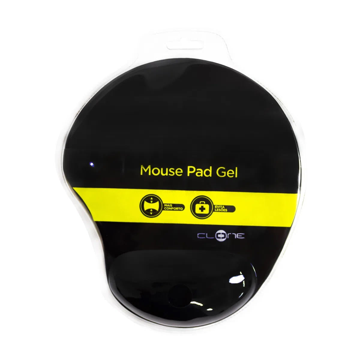 Mouse Pad com Apoio de Punho Preto Gel