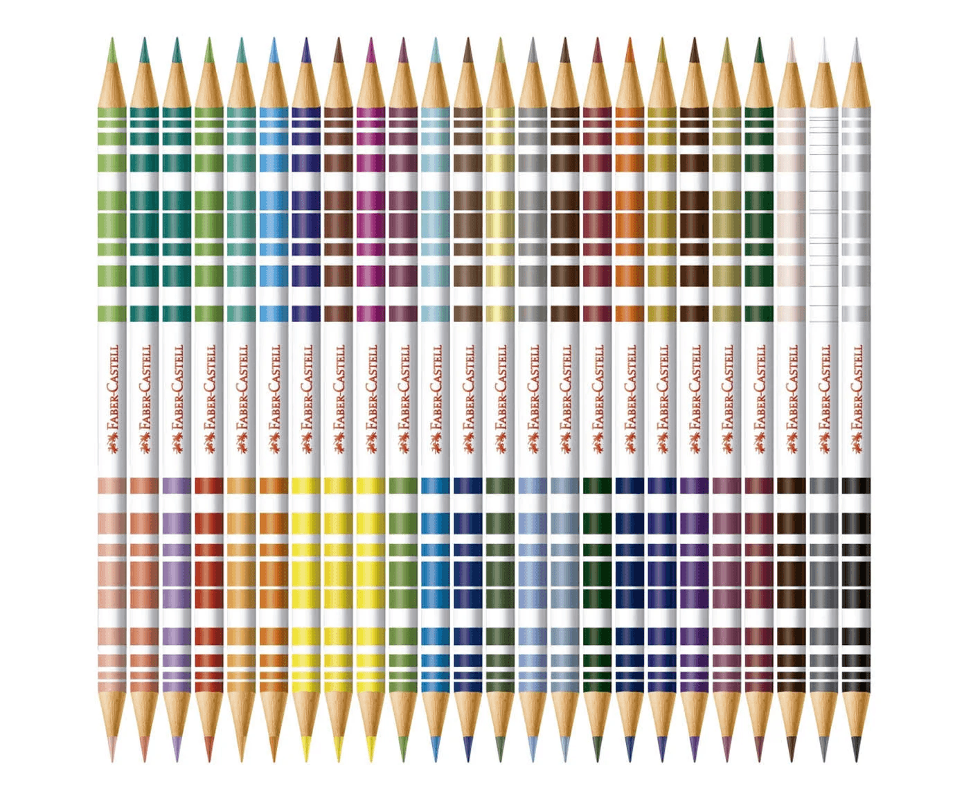 Lápis de Cor Ecolápis Bicolor 24 Lápis/48 Cores Faber Castell