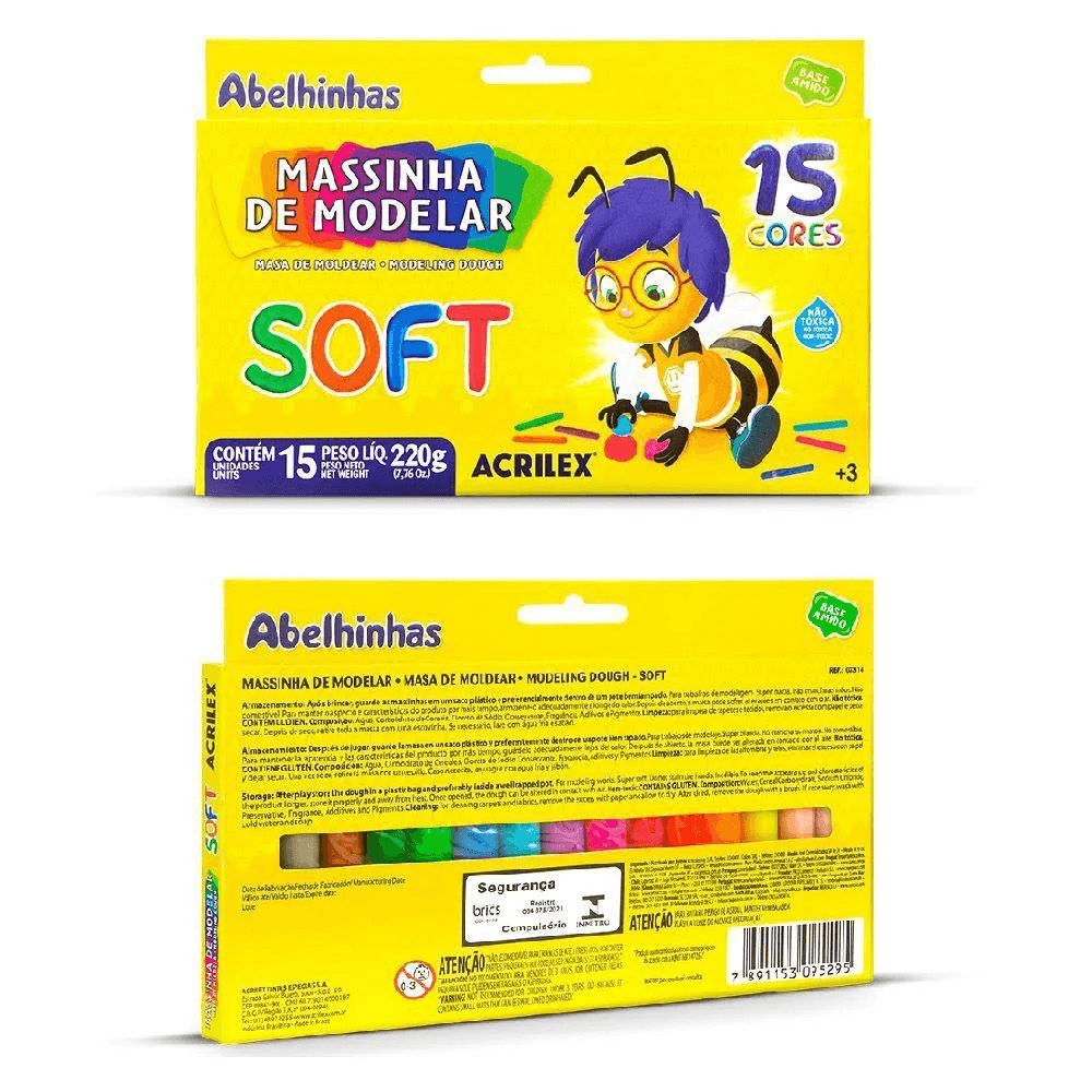 MASSINHA DE MODELAR SOFT GLITTER - Acrilex Tintas Artísticas